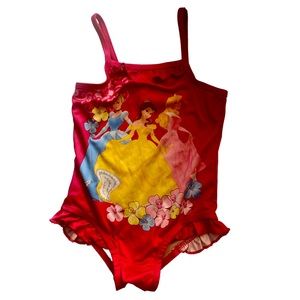 Disney Princess Girls 3T Pink Swimsuit